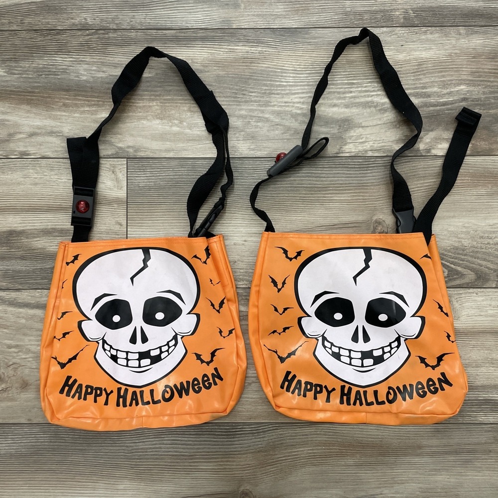 Vintage 90s Cute Halloween‎ Trick Or Treat bag's With Lights